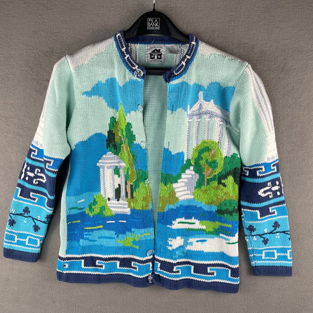 Handknits by Storybook Knits Button Up Sweater Cardigan Women's Small